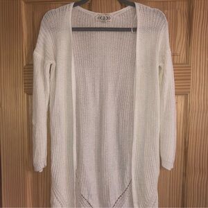 Pink Rose Women's Cream Knit Cardigan